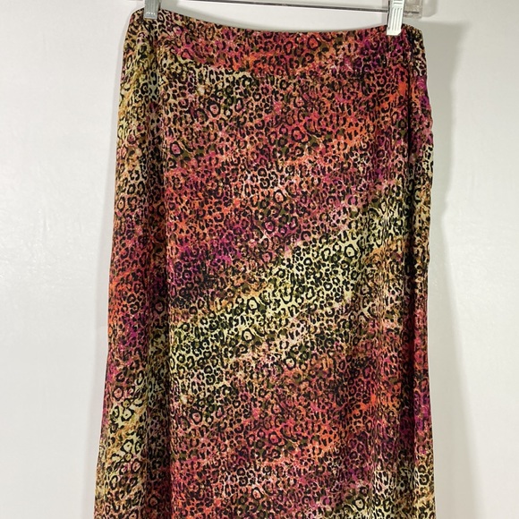 Cato Animal Print Semi Sheer Full Lined Maxi Skirt Size 8 - Picture 4 of 9